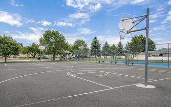 Basketball and tennis courts
